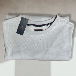 Denver Hayes Men’s Light Gray/Stone Crew Neck Long Sleeve Textured Pullover XL